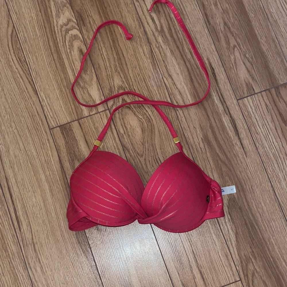 La Vie En Rose Red Bikini Top